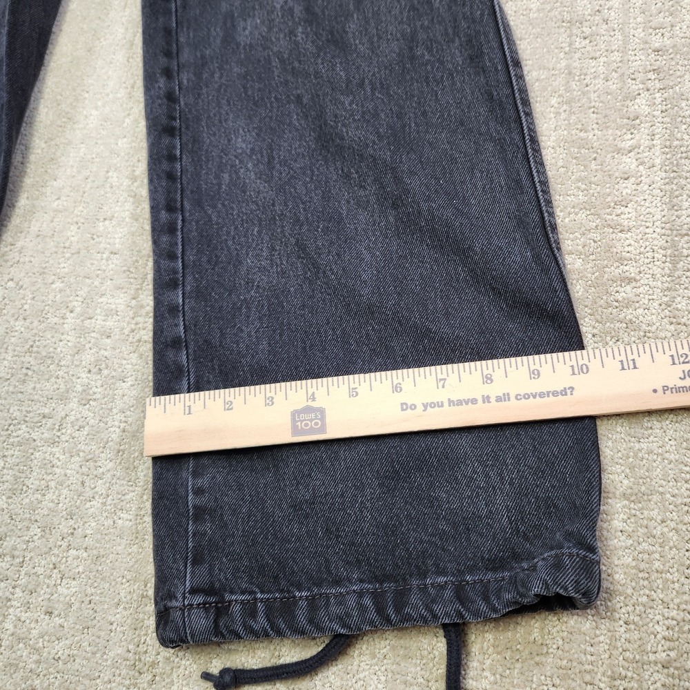 Levis Jeans Women 27 94 Baggy Cargo Wide Leg Black Denim Y2K Paratrooper - Picture 8 of 12